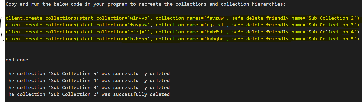 Delete Collections Recursively